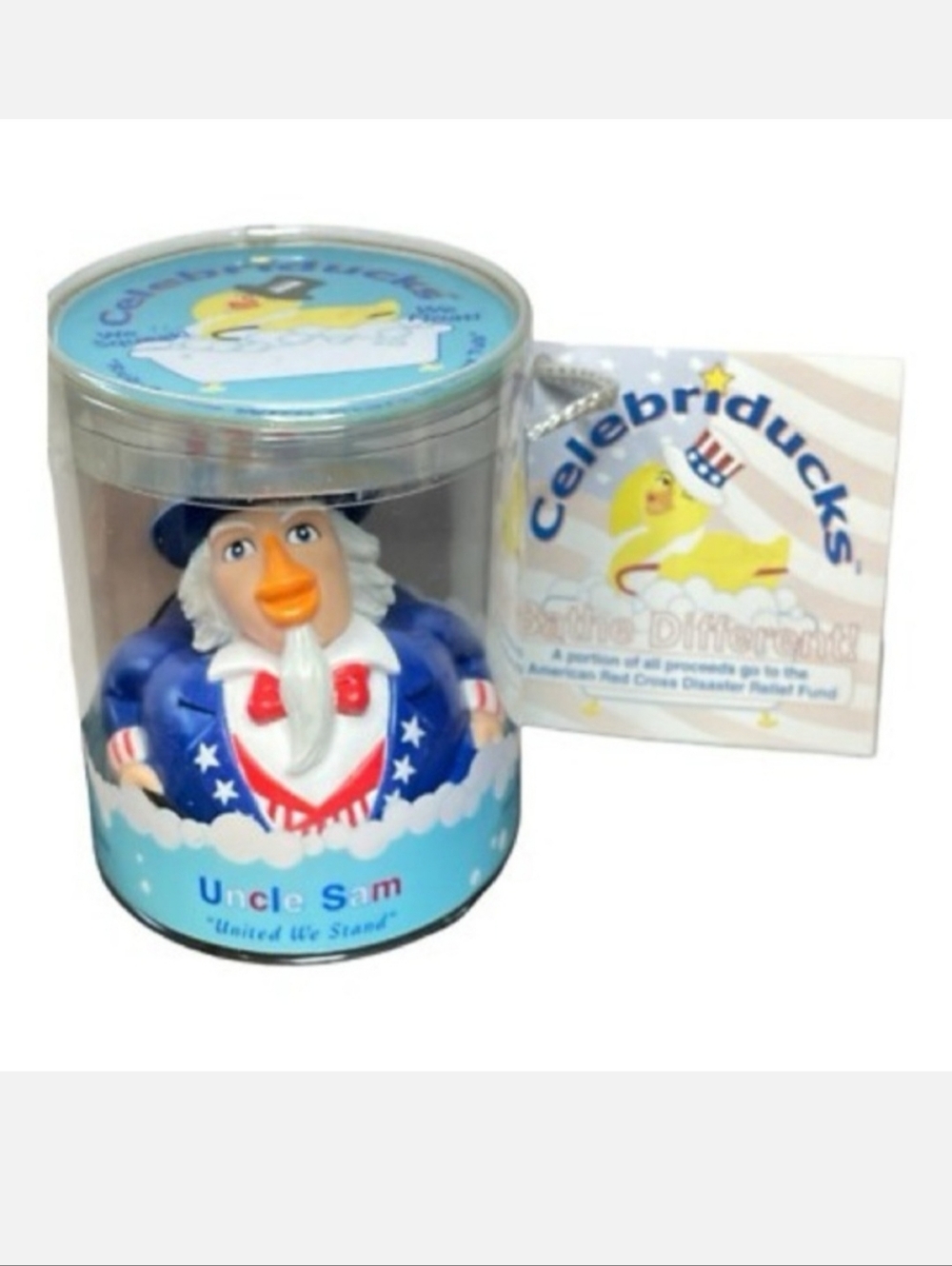 Uncle Sam Rubber Duck - Blue, White & Red